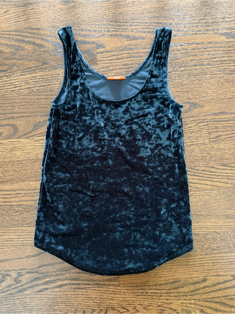 Joe Fresh Dark Blue Crushed Velvet Tank Top
